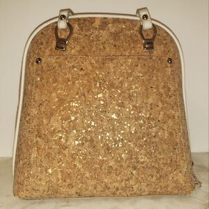 Miztique Tan & White Summer Bag